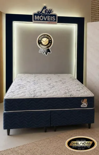 Queen size ouro azul _ Brinde travesseiros!