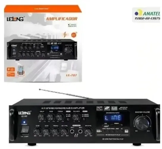 Amplificador/receiver Som Bluetooth Bivolt Mp3 Stereo