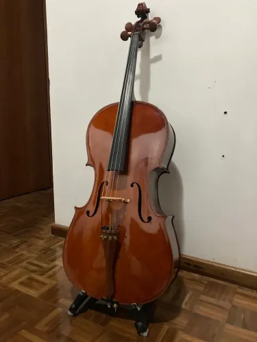 Cello Eagle CE200 Violoncelo 4/4 Estudante Completo com Arco e Capa