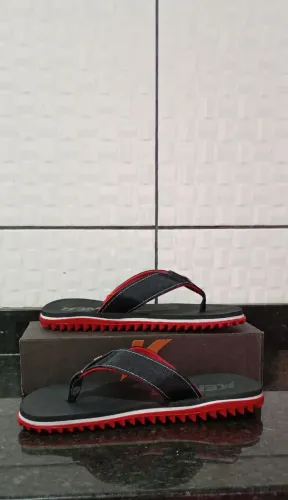 Chinelo kenner kivah bicolor vermelho branco 