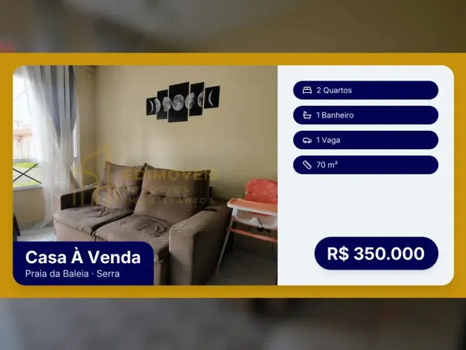 Casa à venda no Condomínio Vila Itacaré, Praia da Baleia Seu novo lar!