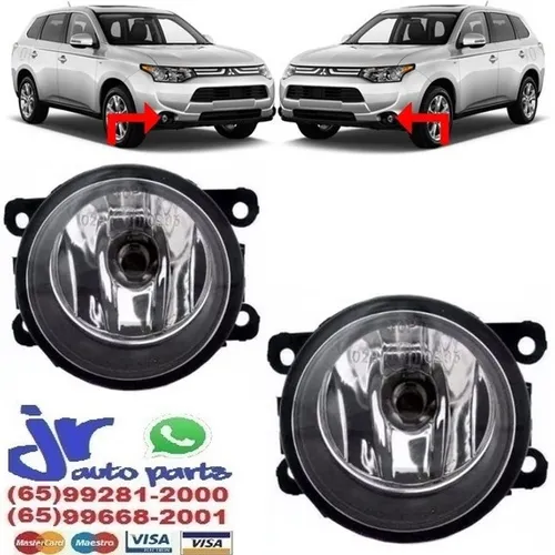 Par Farol Milha Outlander 2014 2015 2016 2017 2018 2019 Auxiliar Neblina