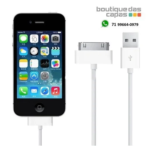 CABO DADOS USB 30 pinos 1 METRO iPhone 3 4 iPad 1 2