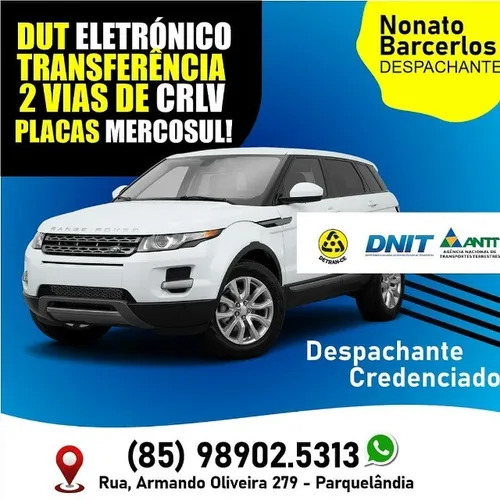 Despachante junto ao Detran, Emplacamento, 2 via e DUT
