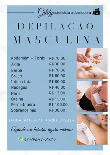 Depilação masculina com cera