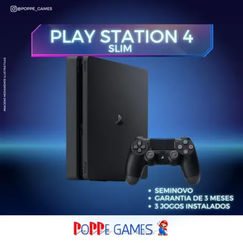 Playstation 4 Ps4 Semi Novo 3 Jogos Garantia de 3 meses