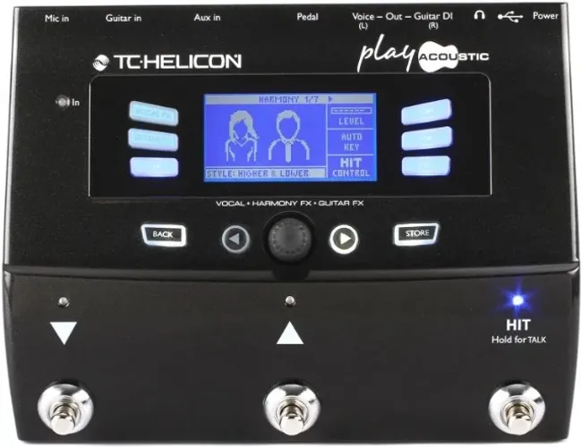 Pedal De Efeito Tc Helicon Voicelive Play Acoustic Preto - Novo Caixa Original