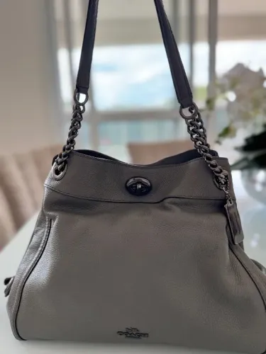 Bolsa Coach Cinza Original. Perfeito estado