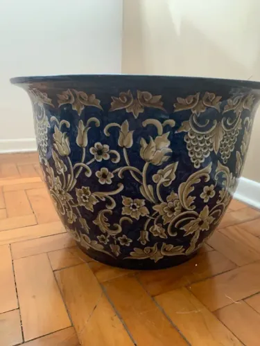 Cachepô em Porcelana Estilo Oriental 