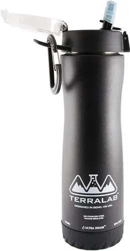 Garrafa de Água Aço Inoxidável Isolada a Vácuo Sem BPA Com Tampa Flip, Tampa Larga,Tecnolo
