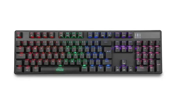 Teclado Mecânico Dazz switch azul, led, c/ fio usb