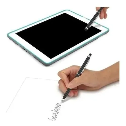Caneta touch e esferográfica para celular e tablet 