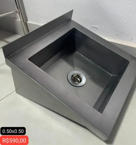 Tanque lava mãos inox - suspenso
