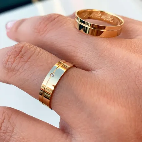 Anéis de Casamento em Ouro 18k -