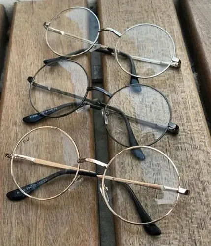 Óculos Redondo Com Bloqueio de Luz Azul - Sem Grau - Leitura, Descanso .  