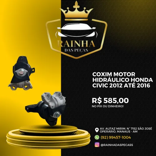 Coxim Motor Hidráulico Honda Civic 2012 até 2016