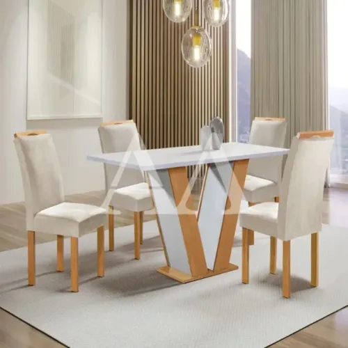 jogo de mesa com 4 cardeira 