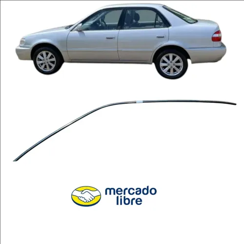 Friso Teto Lateral Toyota Corolla Xei 98 99 00 01 02 L.e Preto