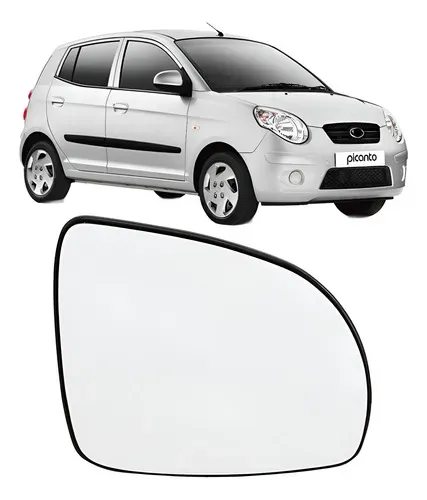 Lente Retrovisor Para Kia Picanto 2008 Até 2011