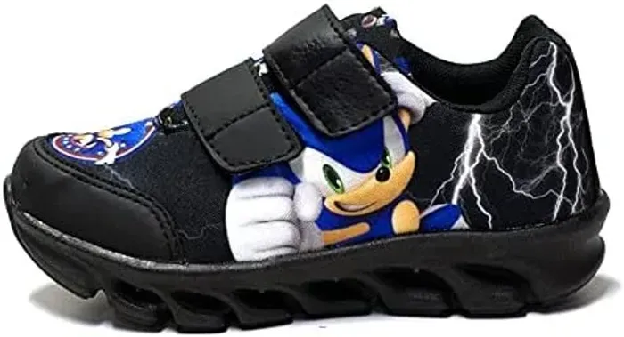 Tênis De Led Masculino Sonic Calce Facil Infantil preto tamanho 31