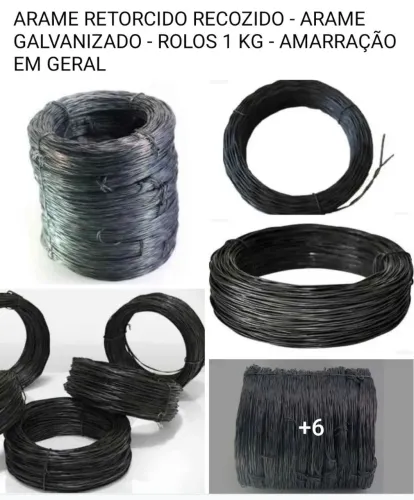 Pregos,Arame Recozido para Amarração em Geral - Rolos de 1kg