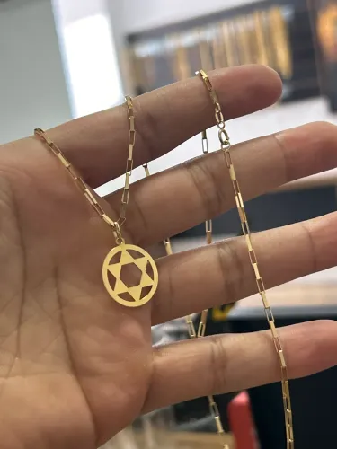 Corrente com pingente ouro 18k