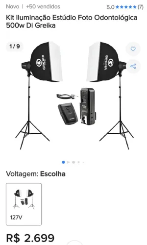 Kit Iluminação Estúdio