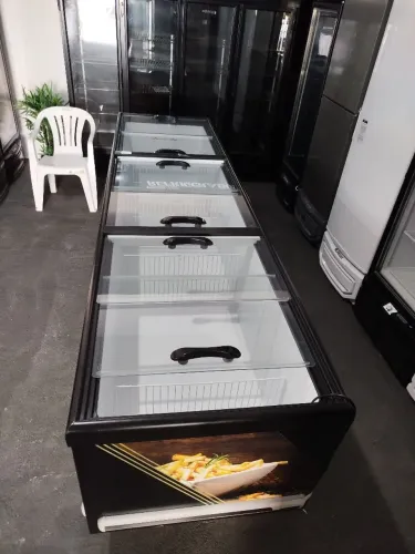 R1 Freezer Horizontal Industrial com Tampas de Vidro