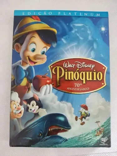 DVD Pinoquio - Walt Disney - 70°Aniversario - Edição Platinum - Cd Duplo