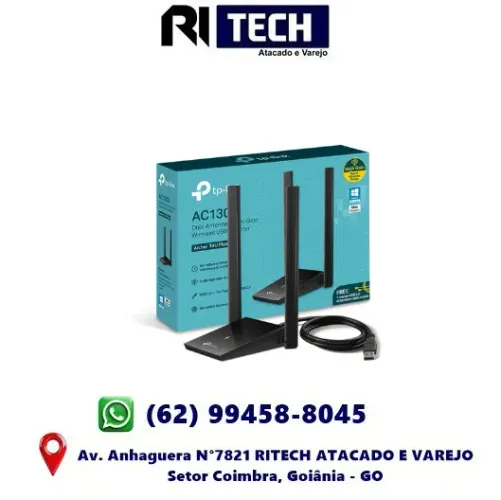 Adaptador Wi-Fi Usb Dual Band TP-Link Archer T4U Plus Ac1300