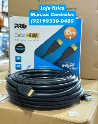 Cabo HDMI de 15 Metros para Projetor Datashow 