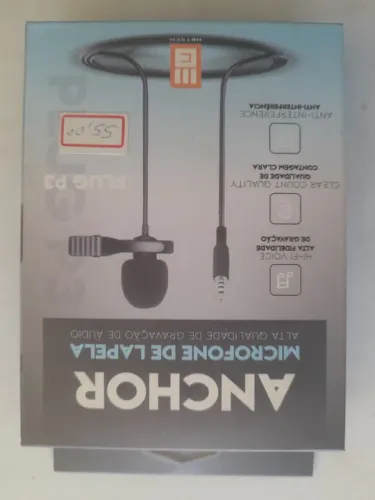 Microfone de Lapela Anchor para Gravação de Áudio