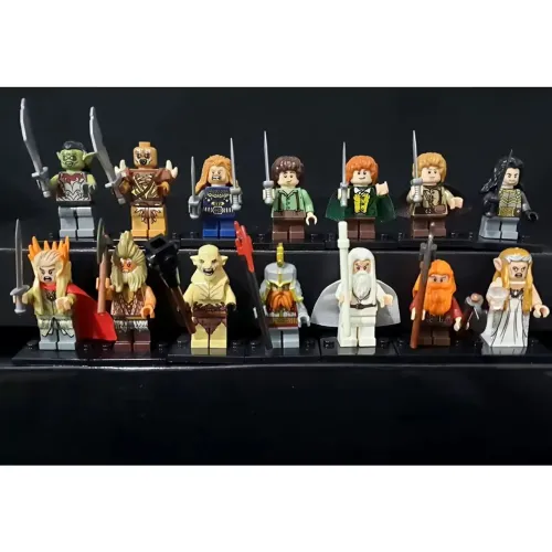 Conjunto 10 miniaturas Senhor dos Aneis - estilo Lego blocos de montar