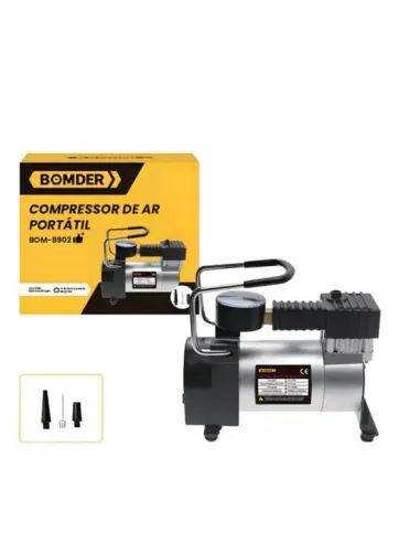 Mini Compressor De Ar 12V Portátil Elétrico Para Pneu De Carro Bike Moto Bola