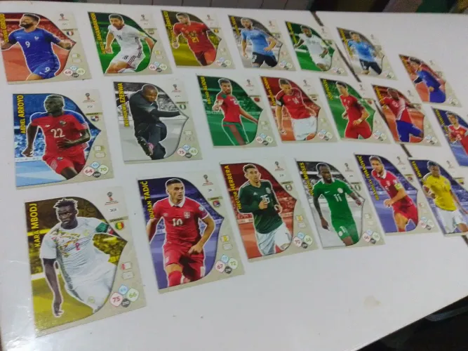 Cartão de Futebol - Copa do Mundo 2018 bem conservada lote 20 unidades