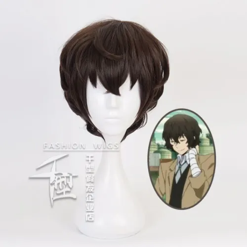 Peruca Cosplay Dazai Osamu - Pronta Entrega