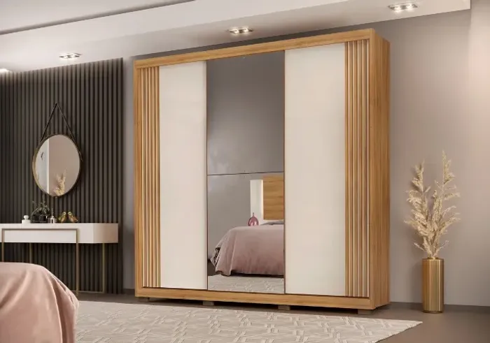 Guarda Roupa 3 Portas 4 Gavetas Espelho Direto da fabrica entregamos