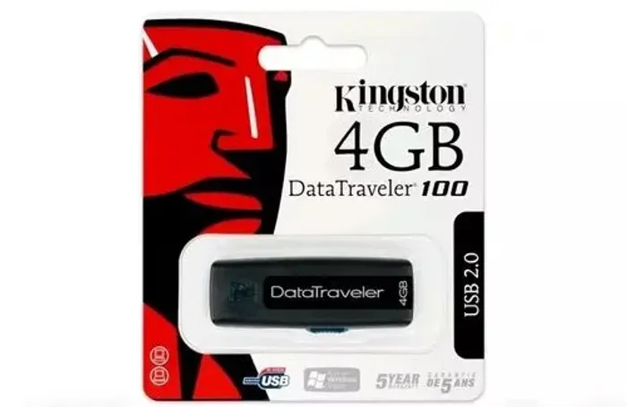 Pen Drive Kingston DataTraveler 100 4GB USB 2.0 Novo 