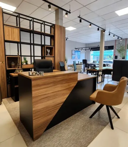 BALCÃO DE ATENDIMENTO MADRI - TAMANHO NAS IMAGENS - LOJA IKONMIXOFFICE 