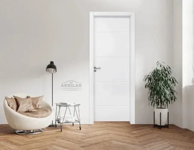 KIT PORTA PRONTA SÓLIDA  (MONTADA) C/ FECHADURAS E DOBRADIÇAS - ABRILAR 70x210CM