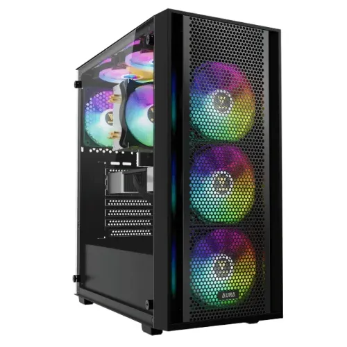 Gabinete Gamer Gamdias Aura GC2 Elite Vidro Temperado ATX Mid Tower RGB - WZetta