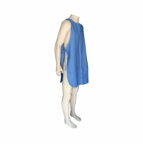 AVENTAL HOSPITALAR SEM MANGA AZUL NATIER
