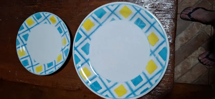 Conjunto Prato retrô 