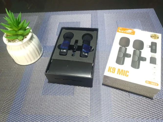 Microfone de lapela Wireless K9 MIC - Eletro