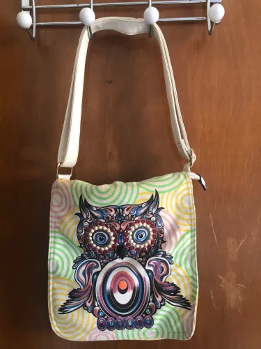Bolsa com estampa de coruja