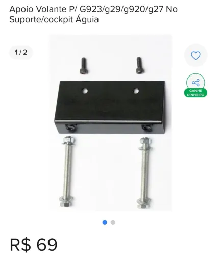 Apoio volante suporte cockpit águia 