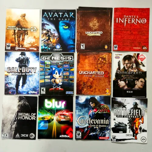 Manuais e encartes ps3 Castlevania dante inferno sega Uncharted