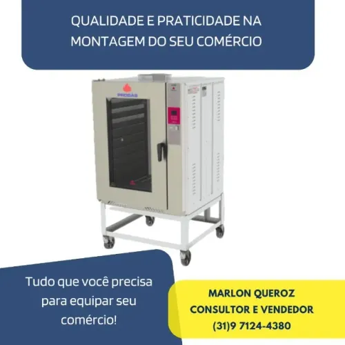 Forno Turbo a Gás 10 Esteiras Novo Progas