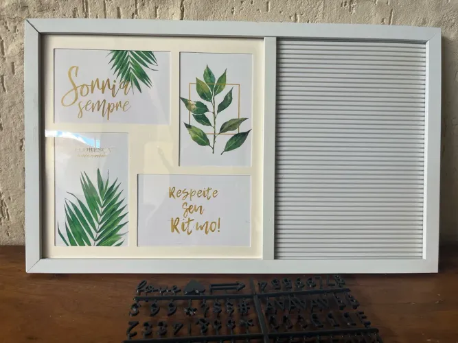 Quadro Decorativo com Lousa e Mensagens Inspiradoras