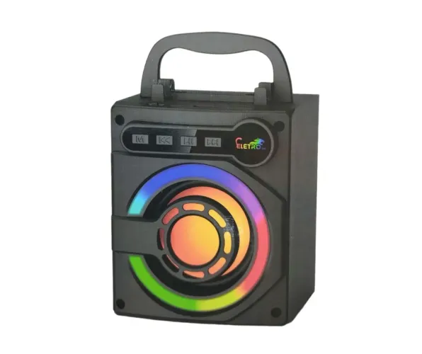 Caixinha de Som Bluetooth com LEDS Coloridos